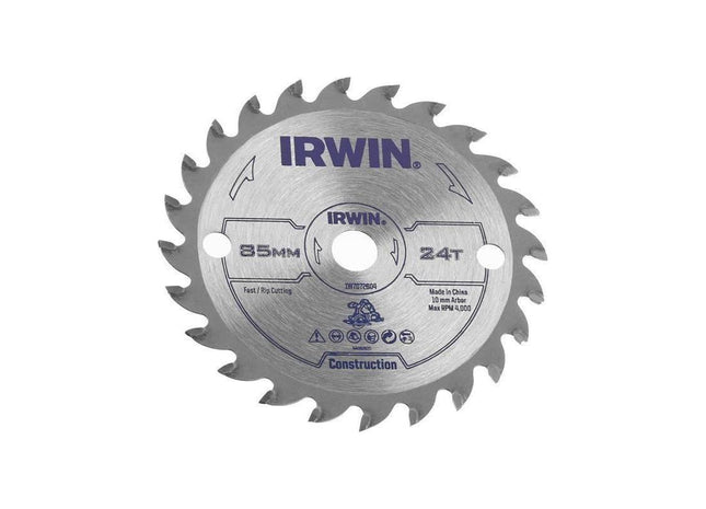 Irwin® General Purpose Saw Blade 85 x 10mm x 24T ATB IRWIN® - RockBottom Northampton