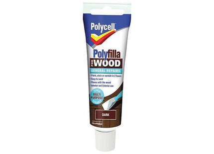 Polycell Polyfilla For Wood General Repairs Tube Dark 330g Polycell - RockBottom Nothampton
