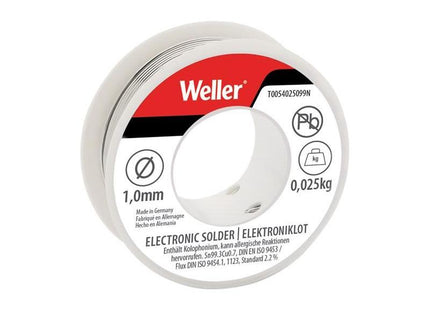 Weller Electronic Lead-Free Solder Sn99 Cu3, 1mm 25g Weller - RockBottom Northampton