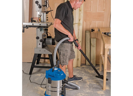 Draper Wet and Dry Vacuum Cleaner with Stainless Steel Tank, 20L, 1250W 20515 Draper - Town Tools 