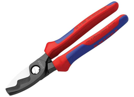 Knipex Cable Shears with Twin Cutting Edge Multi-Component Grip 200mm Knipex - RockBottom Northampton