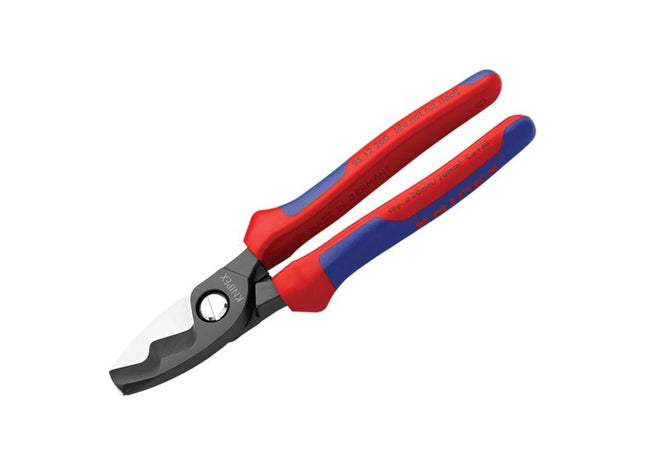 Knipex Cable Shears with Twin Cutting Edge Multi-Component Grip 200mm Knipex - RockBottom Northampton