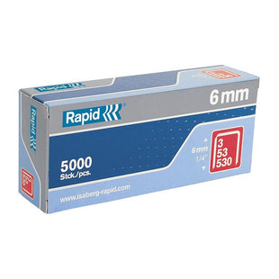 Rapid 53/6B 6mm Galvanised Staples (Box 5000) Rapid - RockBottom Nothampton