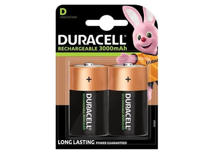 Duracell D Cell 3000Mah Rechargeable Batteries (Pack 2) Duracell - RockBottom Northampton