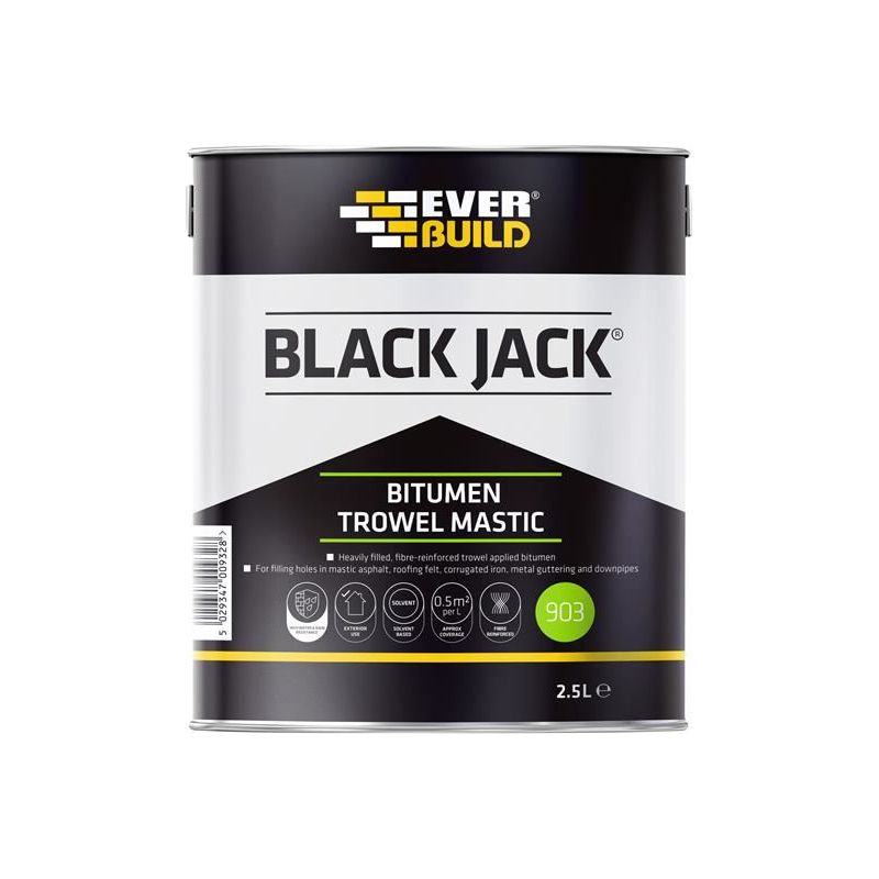 Everbuild Sika Black Jack® 903 Bitumen Trowel Mastic 2.5 litre Everbuild Sika - RockBottom Northamptin