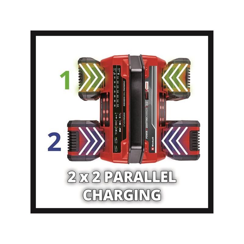 Einhell 2x2 Power X-Quattrocharger 4A Einhell - RockBottom Northamptin