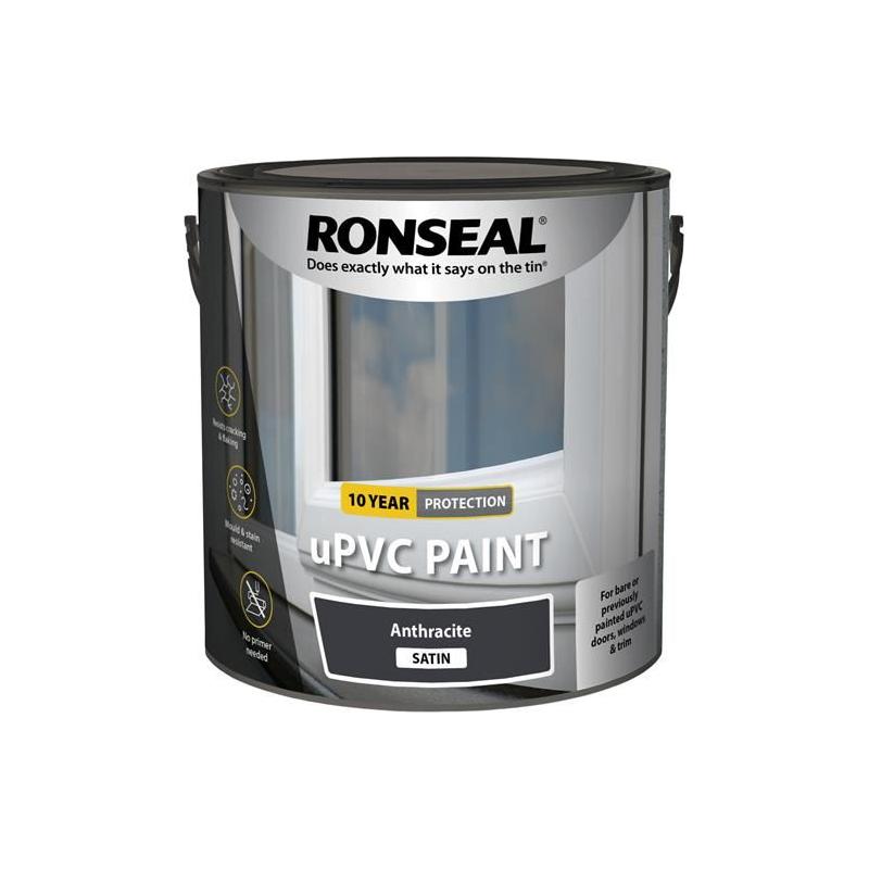Ronseal uPVC Paint Anthracite Satin 2.5 litre Ronseal - RockBottom Nothampton