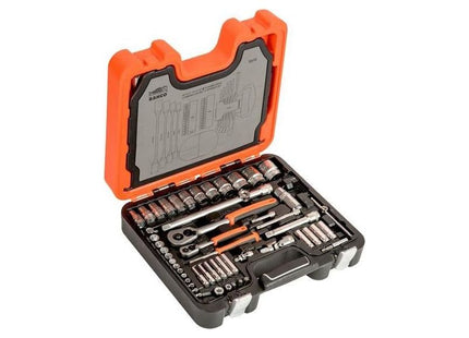 Bahco S910 1/4 & 1/2in Drive Socket & Spanner Set, 92 Piece Bahco - RockBottom Northampton