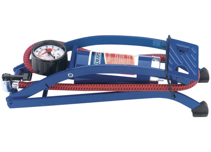 Draper Single Cylinder Foot Pump with Pressure Gauge 14172 Draper - Town Tools 