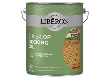 Liberon Superior Decking Oil Medium Oak 5 litre Liberon - RockBottom Northampton