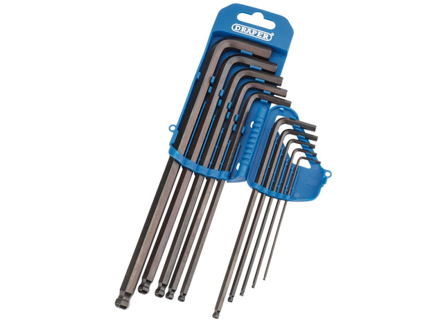 Draper Extra Long Metric Hex. and Ball End Hex. Key Set (10 Piece) 33719 Draper - Town Tools 