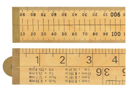 R.S.T. Wooden 4 Fold Rule 1m / 39in (Blister packed) R.S.T. - RockBottom Nothampton