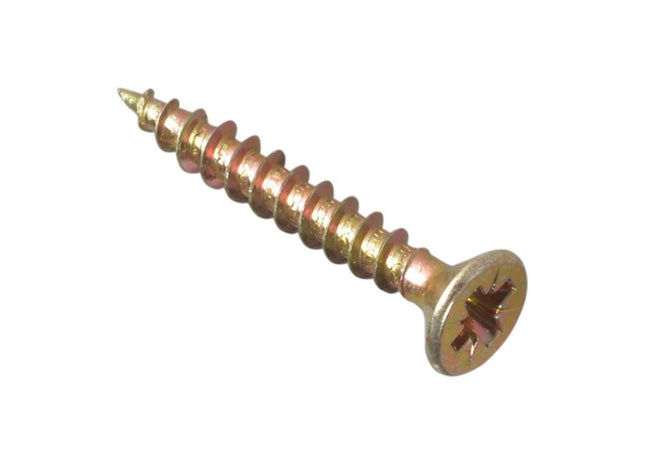Forgefix Multi-Purpose Pozi Compatible Screw CSK ST ZYP 3.0 x 25mm Box 200 ForgeFix - RockBottom Northampton