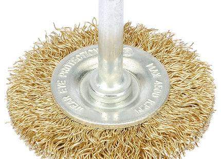Draper Brassed Steel Crimped Wire Wheel Brush, 50mm 41427 Draper - Town Tools 