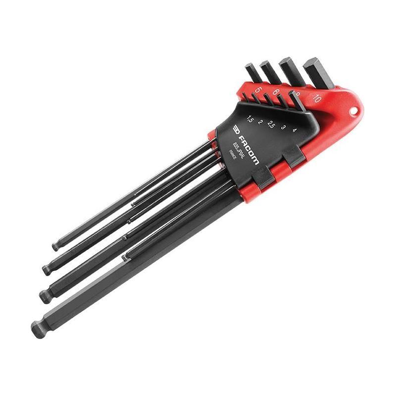 Facom 83S.JP9AL Metric Hex Key Wallet Set, 9 Piece Facom - RockBottom Northampton