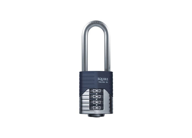 Squire Vulcan Long Boron Shackle Combination Padlock 50mm Squire - RockBottom Nothampton