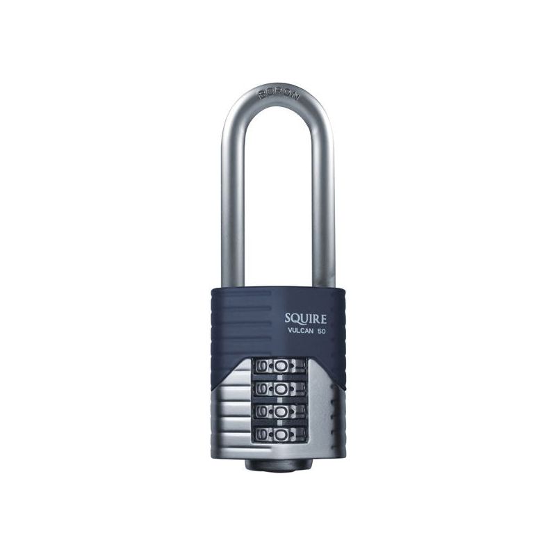 Squire Vulcan Long Boron Shackle Combination Padlock 50mm Squire - RockBottom Nothampton