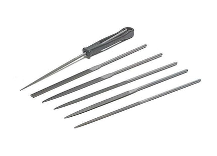 Bahco 2-470-16-2-0 Needle File Set of 6 Cut 2 Smooth 160mm (6.2in) Bahco - RockBottom Northampton