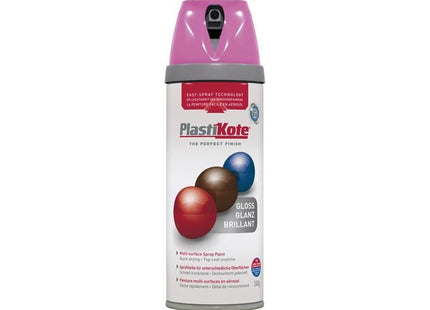 Plastikote Twist & Spray Gloss Pink Burst 400ml PlastiKote - RockBottom Nothampton