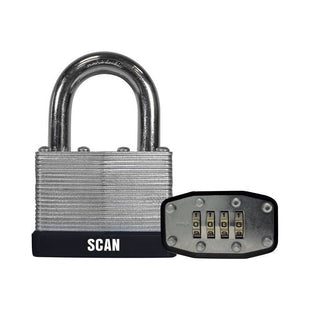 Scan Laminated Steel Combination Padlock 50mm Scan - RockBottom Nothampton