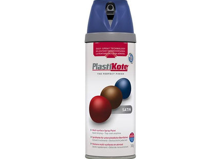 Plastikote Twist & Spray Satin Night Navy 400ml PlastiKote - RockBottom Nothampton