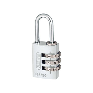 Abus Mechanical 145/20 20mm Aluminium Combination Padlock Silver 46574 ABUS Mechanical - RockBottom Northampton 