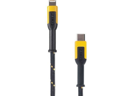 Dewalt Telecoms USB C to Lightning® Reinforced Charging Cable 1.2m (4ft) DEWALT Telecoms - RockBottom Northampton