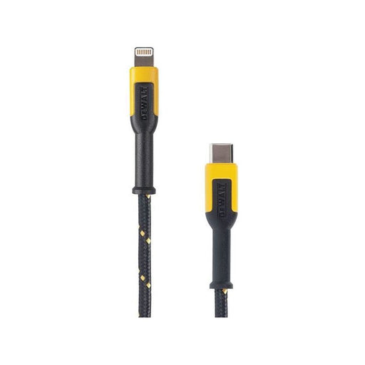 Dewalt Telecoms USB C to Lightning® Reinforced Charging Cable 1.2m (4ft) DEWALT Telecoms - RockBottom Northampton