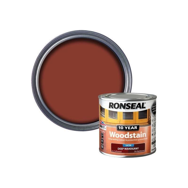 Ronseal 10 Year Woodstain Deep Mahogany 250ml Ronseal - RockBottom Nothampton