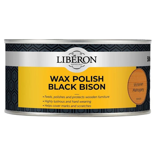 Liberon Black Bison Wax Paste Victorian Mahogany 500ml Liberon - RockBottom Northampton