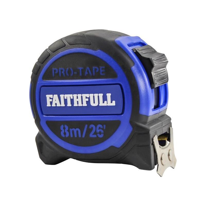 Faithfull Pro Tape Measure 8m/26ft (Width 32mm) Faithfull - RockBottom Northampton