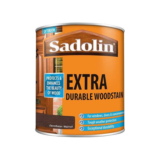 Sadolin Extra Durable Woodstain Jacobean Walnut 1 litre Sadolin - RockBottom Nothampton