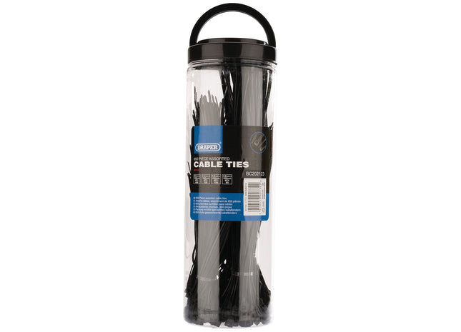 Draper Assorted Nylon Cable Tie Pack (650 Piece) 90734 Draper - Town Tools 