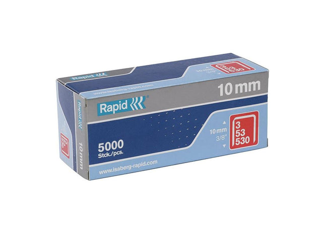 Rapid 53/10B 10mm Galvanised Staples (Box 5000) Rapid - RockBottom Nothampton