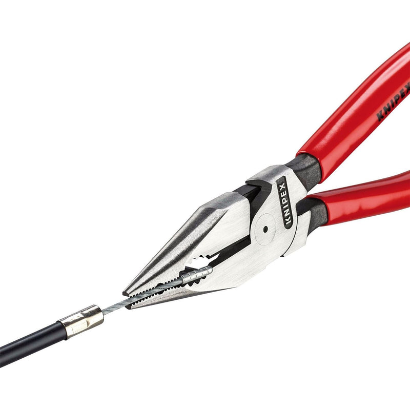 Knipex 08 21 185 SB Needle-Nose Combination Pliers plastic coated black atramentized, 185mm Draper - Town Tools