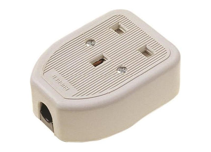 Dencon Rubber Trailing Socket 13A 1-Gang White Dencon - RockBottom Northampton
