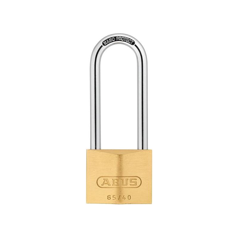 Abus Mechanical 65/40mm Brass Padlock 63mm Long Shackle Keyed Alike 404 ABUS Mechanical - RockBottom Northampton 