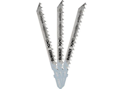 Dewalt Power Tools XPC Bi-Metal Wood Jigsaw Blades Pack of 3 T144DF DeWALT Power Tools - RockBottom Northampton