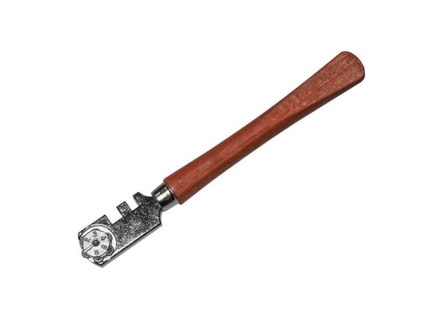 Faithfull Six Wheel Glasscutter Tungsten Carbide - Wood Handle Faithfull - RockBottom Northampton