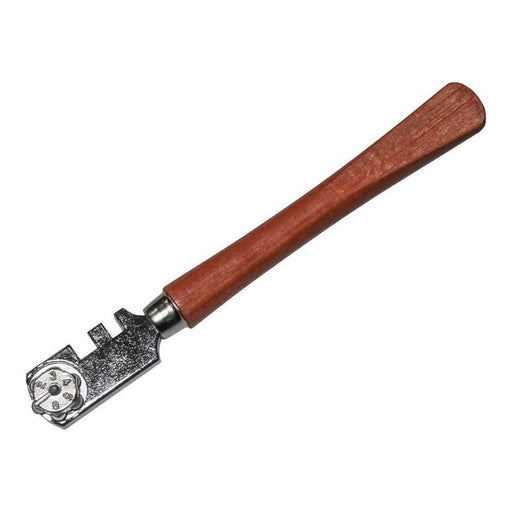 Faithfull Six Wheel Glasscutter Tungsten Carbide - Wood Handle Faithfull - RockBottom Northampton