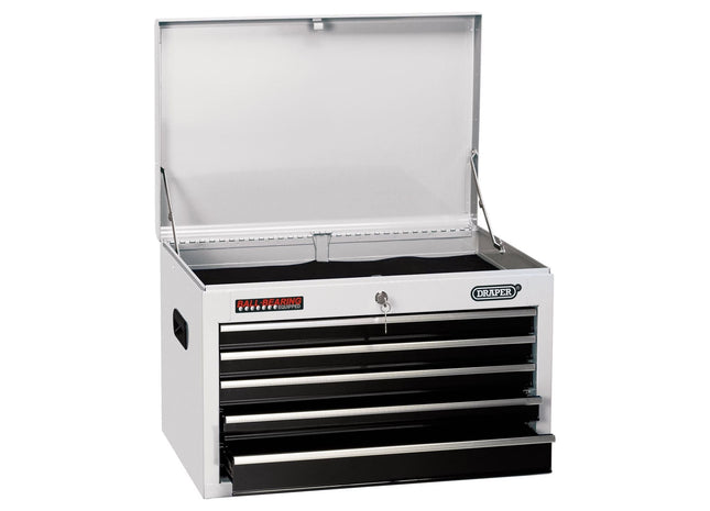 Draper Tool Chest, 5 Drawer, 26", White 35738 Draper - Town Tools 