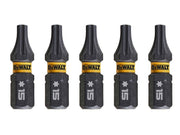 DeWALT Power Tools EXTREME FlexTORQ Bits T15 x 25mm (Pack 5) DeWALT Power Tools - RockBottom Northampton