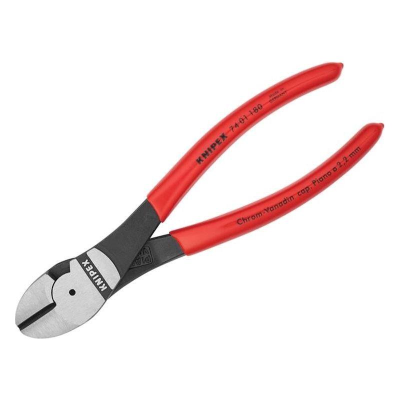 Knipex High Leverage Diagonal Cutters PVC Grip 180mm Knipex - RockBottom Northampton