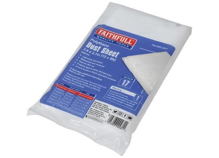 Faithfull Light-Duty Polythene Dust Sheet 3.6 x 2.7m Faithfull - RockBottom Northampton