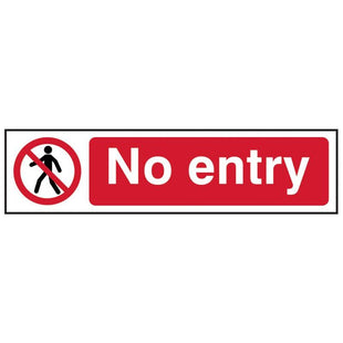 Scan No Entry - PVC Sign 200 x 50mm Scan - RockBottom Nothampton