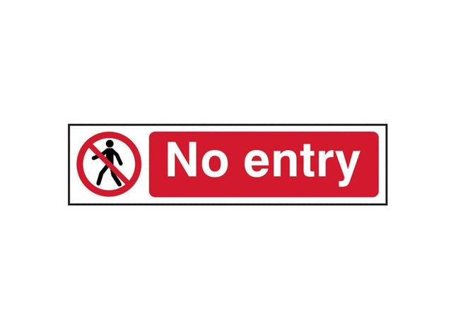 Scan No Entry - PVC Sign 200 x 50mm Scan - RockBottom Nothampton