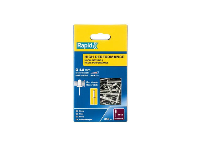 Rapid High Performance Rivets 4.8 x 10mm (Box 350) Rapid - RockBottom Nothampton