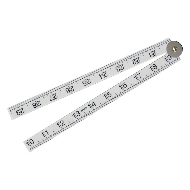 Faithfull Folding Rule White ABS Plastic 1m (36in) Faithfull - RockBottom Northampton