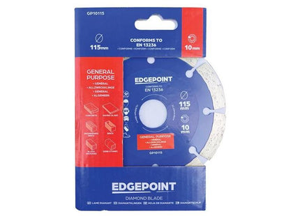 Edgepoint GP10115 General-Purpose Diamond Blade 115mm EdgePoint - RockBottom Northamptin