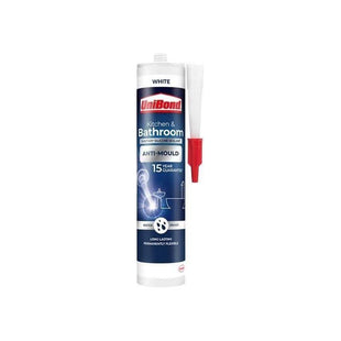 Unibond Healthy Kitchen & Bathroom Anti Mould Sealant White Cartridge 274g UniBond - RockBottom Northampton
